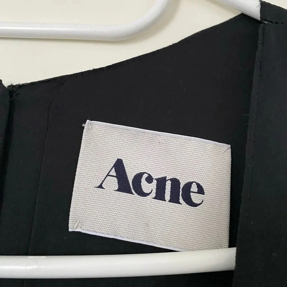 ACNE - Black Silk Darling Longsleeve Dress - Picture 11 of 17